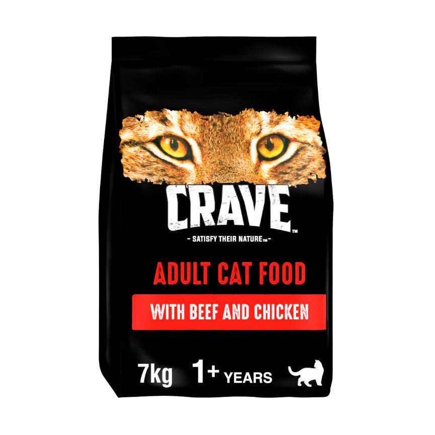 Crave Adult Dry Cat Food with Chicken Beef 7kg