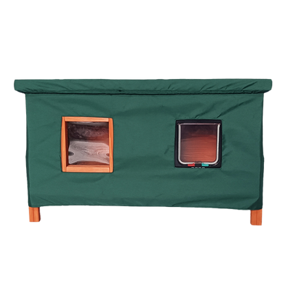 Insulated Outdoor cat house and rain cover