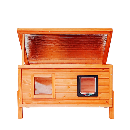 Insulated Outdoor cat house and rain cover