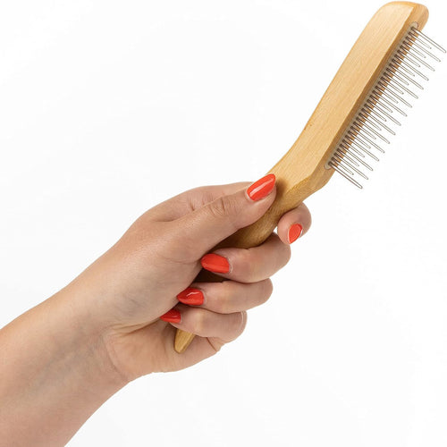 Mikki Bamboo Cat & Dog Grooming Anti-Tangle Shedding Comb