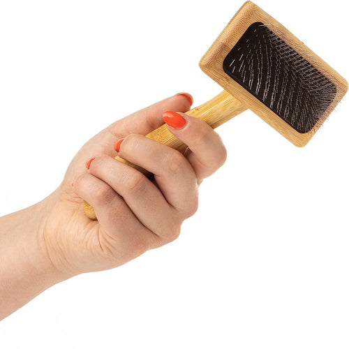Mikki Bamboo Cat & Dog Grooming Soft Pin Slicker Brush