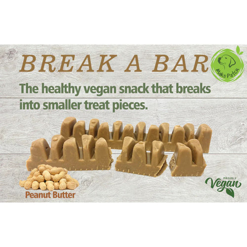 Miro & Makauri Mak's Patch Peanut Butter Break A Bar Vegan Dog Treat