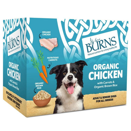 Burns Adult & Senior Wet Dog Food Trays Free Range Chicken with Carrots & Brown Rice - Get Set Pet