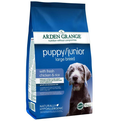 Arden Grange Puppy/Junior Large Breed Chicken & Rice Dry Dog Food, 12kg - Get Set Pet