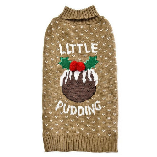 House of Paws Little Christmas Pudding Knit Dog Jumper - Get Set Pet