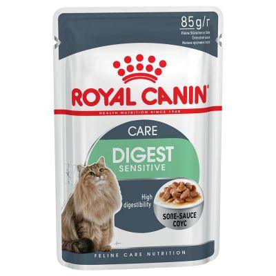 Royal Canin Feline Health Nutrition Digest Sensitive Adult Cat Food Pouches 12x85g - Get Set Pet