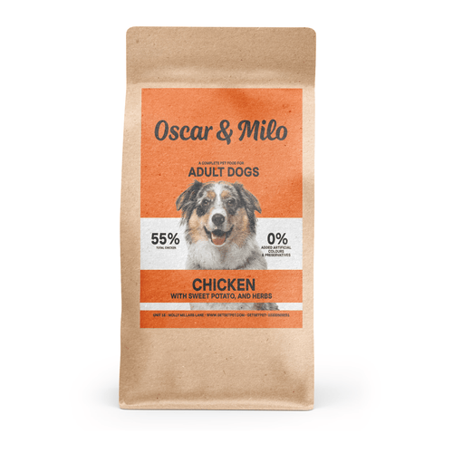 Oscar & Milo Grain Free Adult Dog Food Chicken with Sweet Potato and Herbs 12kg - Get Set Pet