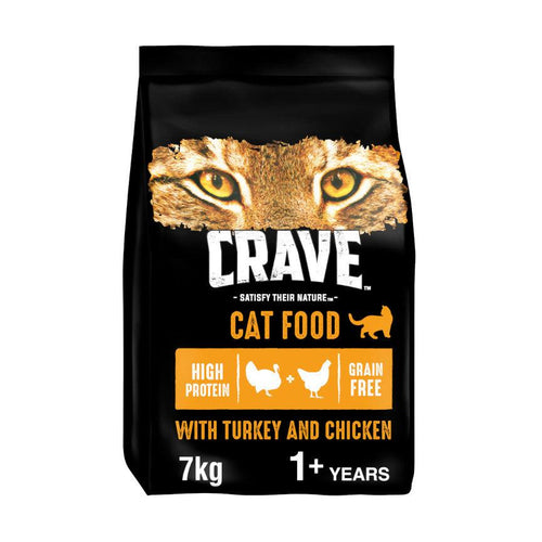 Crave Adult Dry Cat Food with Turkey & Chicken 7kg - Get Set Pet