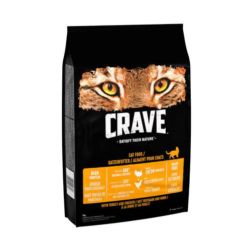 Crave Adult Dry Cat Food with Turkey & Chicken 7kg - Get Set Pet