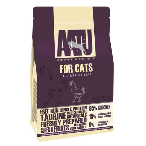 AATU 85/15 Adult Cat Food Chicken 3kg - Get Set Pet