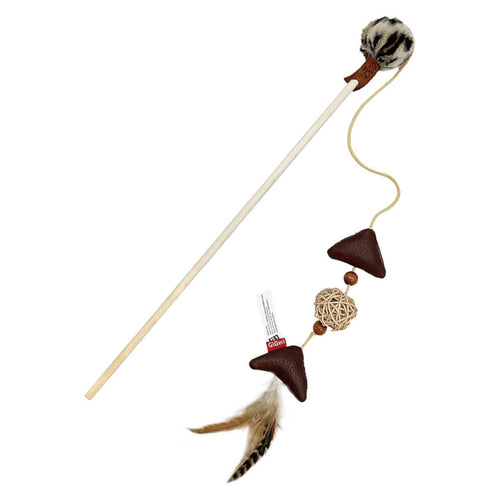 GiGwi Eco Line Cat Feather Teaser Toy With Silvervine