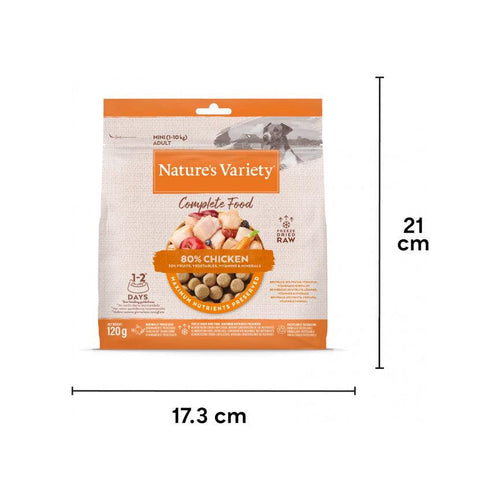 Natures Variety Complete Freeze Dried Mini Adult Dog Food Chicken 120g - Get Set Pet