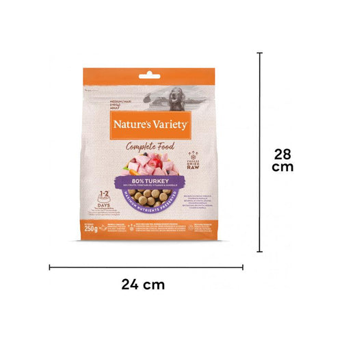 Natures Variety Complete Freeze Dried Medium/Maxi Adult Dog Food Turkey 250g - Get Set Pet