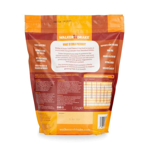 Walker & Drake Cold Pressed Puppy Food Chicken 1.5kg - Get Set Pet