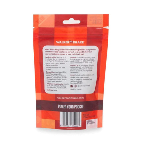 Walker & Drake Dog Treats Beef with Gravy & Sweet Potato 100g - Get Set Pet