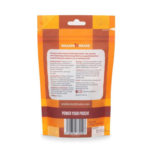 Walker & Drake Dog Treats Chicken with Carrot & Kale 100g - Get Set Pet