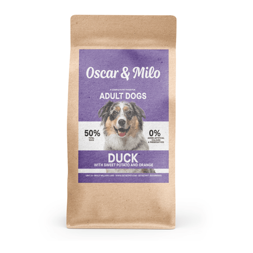 Oscar & Milo Grain Free Adult Dog Food Duck with Sweet Potato and Orange 12kg - Get Set Pet