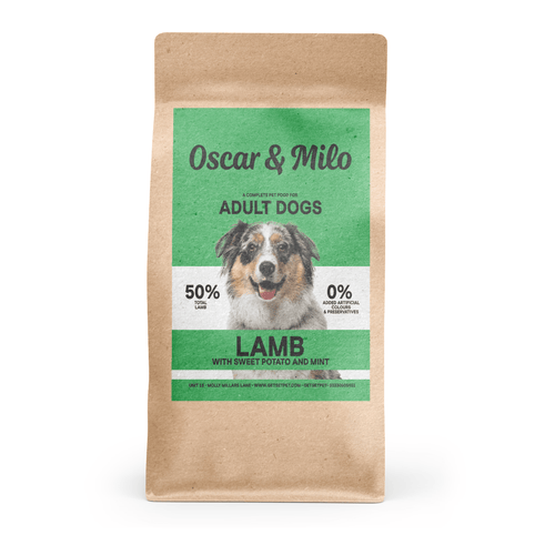 Oscar & Milo Grain Free Adult Dog Food Lamb with Sweet Potato and Mint 12kg - Get Set Pet
