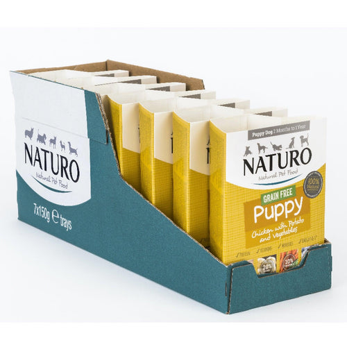 Naturo Puppy Food Grain-Free Chicken & Potato With Veg 7x150g - Get Set Pet