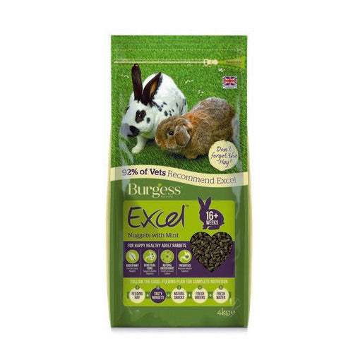 Burgess Excel Adult Rabbit Nuggets with Mint 4kg - Get Set Pet