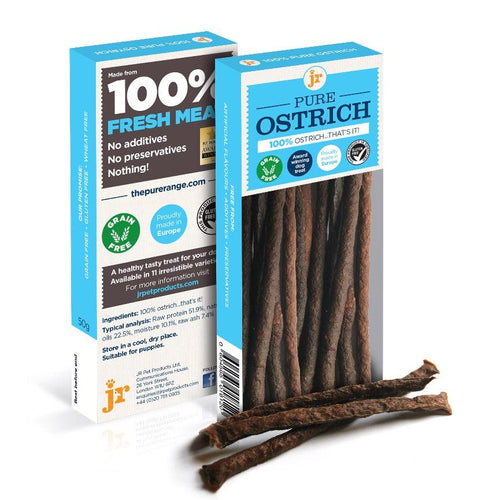 JR Pet Products Pure Ostrich Sticks Dog Treats 50g - Get Set Pet
