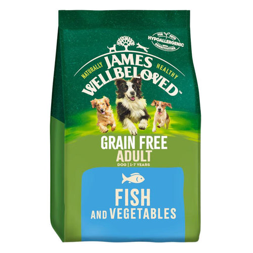 James Wellbeloved Grain Free Adult Dry Dog Food Fish & Veg 10kg - Get Set Pet