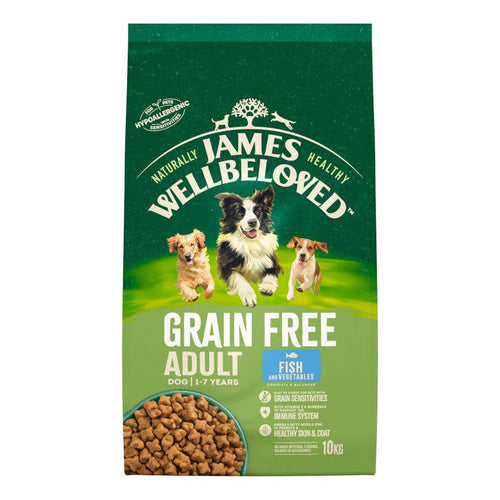 James Wellbeloved Grain Free Adult Dry Dog Food Fish & Veg 10kg - Get Set Pet