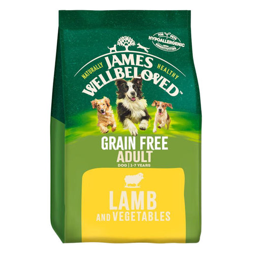James Wellbeloved Grain Free Adult Dry Dog Food Lamb & Veg 10kg - Get Set Pet