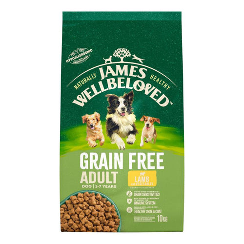 James Wellbeloved Grain Free Adult Dry Dog Food Lamb & Veg 10kg - Get Set Pet