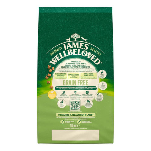 James Wellbeloved Grain Free Adult Dry Dog Food Lamb & Veg 10kg - Get Set Pet