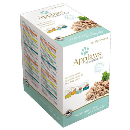 Applaws Complementary Adult Cat Food Pouches Jelly Selection 12x70g - Get Set Pet