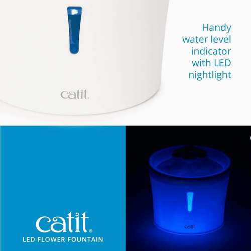 Catit Flower Cat Water Fountain with LED Night Light - Get Set Pet