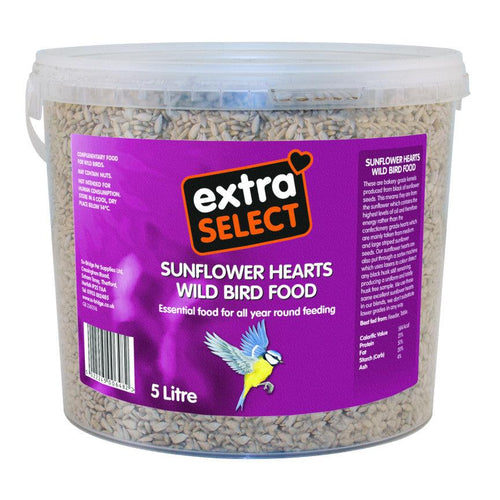 Extra Select Wild Bird Food Bucket Sunflower Hearts 5Ltr - Get Set Pet