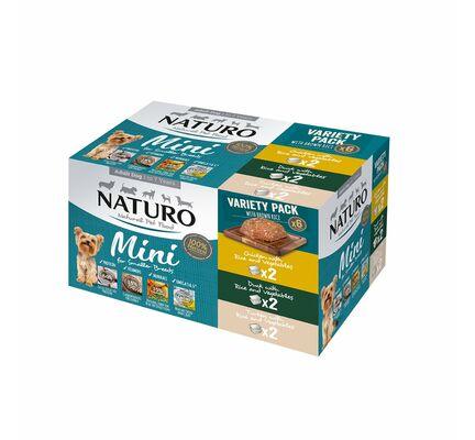 Naturo Mini Adult Dog Food with Rice Tray Variety Pack 6x150g - Get Set Pet