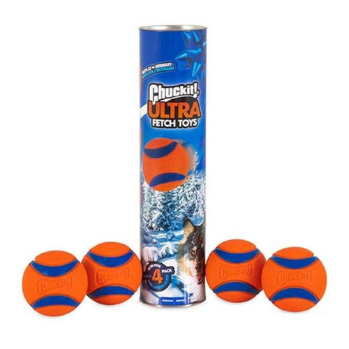 Chuckit Ultra Ball Fetch Ball Canister Dog Toy 4pk - Get Set Pet