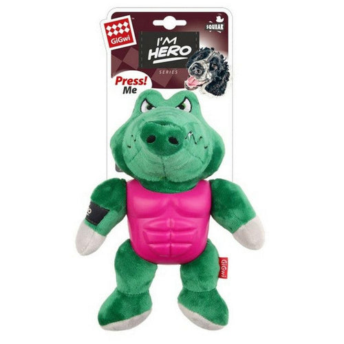 GiGwi I'm Hero TPR Armoured Alligator Plush Dog Toy - Get Set Pet