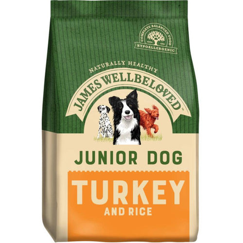 James Wellbeloved Junior Dry Dog Food Turkey & Rice 15kg - Get Set Pet