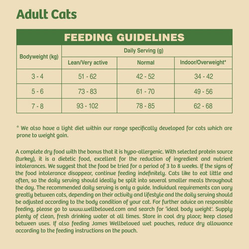 James Wellbeloved Adult Dry Cat Food Turkey Oral Health, 4kg - Get Set Pet