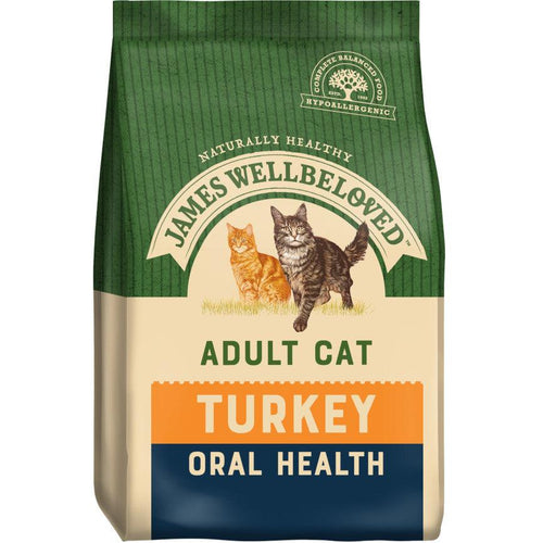 James Wellbeloved Adult Dry Cat Food Turkey Oral Health, 4kg - Get Set Pet