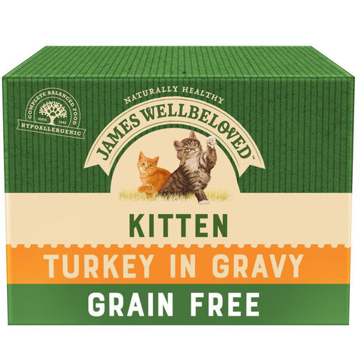James Wellbeloved Wet Kitten Food Turkey Pouch 12x85g - Get Set Pet