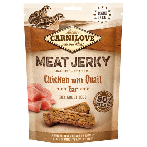 Carnilove Meat Jerky Chicken with Quail Dog Treat Bar 100g - Get Set Pet