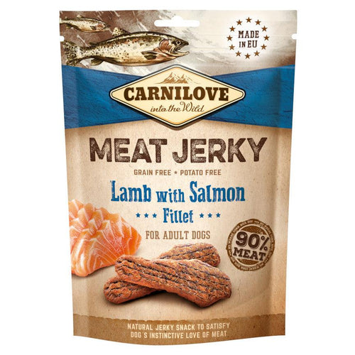 Carnilove Meat Jerky Lamb with Salmon Fillet Dog Treat Bar 100g - Get Set Pet