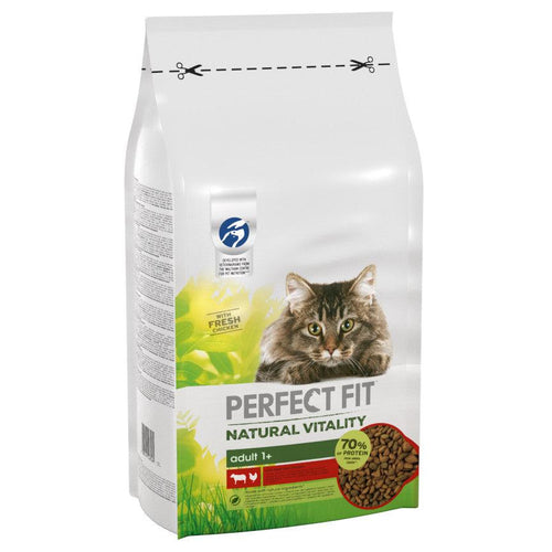Perfect Fit Natural Vitality Adult 1+ Dry Cat Food Beef & Chicken - Get Set Pet