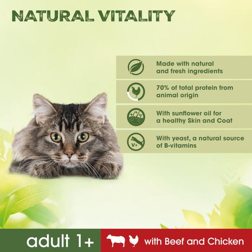 Perfect Fit Natural Vitality Adult 1+ Dry Cat Food Beef & Chicken - Get Set Pet