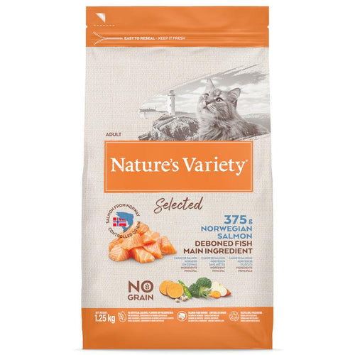 Natures Variety Selected Sterilised Adult Cat Food Salmon 1.25kg - Get Set Pet