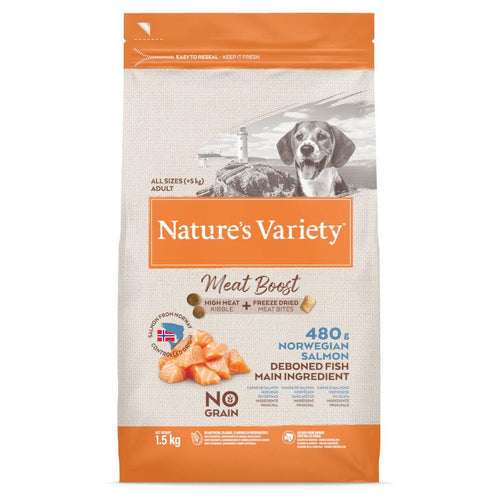 Natures Variety Meat Boost Adult Dog Food Salmon - Get Set Pet