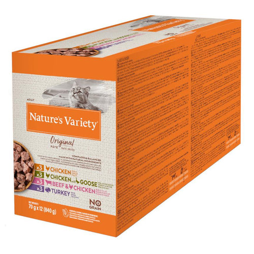 Natures Variety Original Pate Adult Wet Cat Food Pouches 12x70g - Get Set Pet