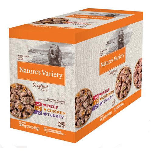 Natures Variety Original Pate Medium Adult Wet Dog Food Pouches 8x300g - Get Set Pet
