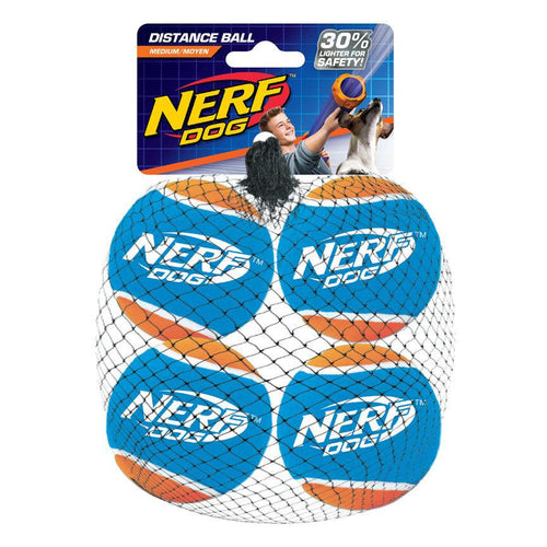 Nerf Tennis Ball Blaster Distance Balls 2.5" 4pk - Get Set Pet