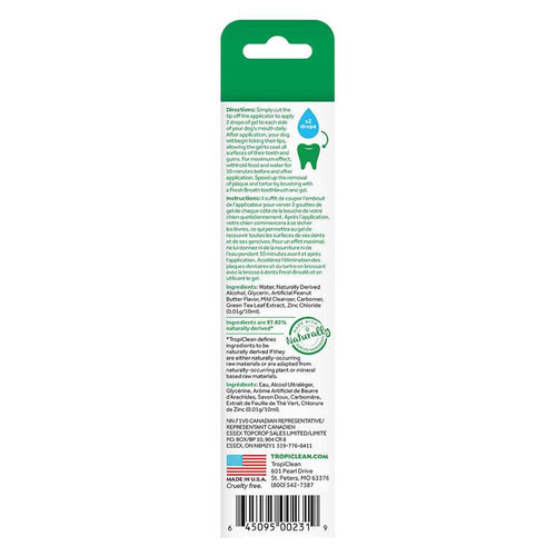 TropiClean Fresh Breath Oral Care Gel 59ml - Get Set Pet